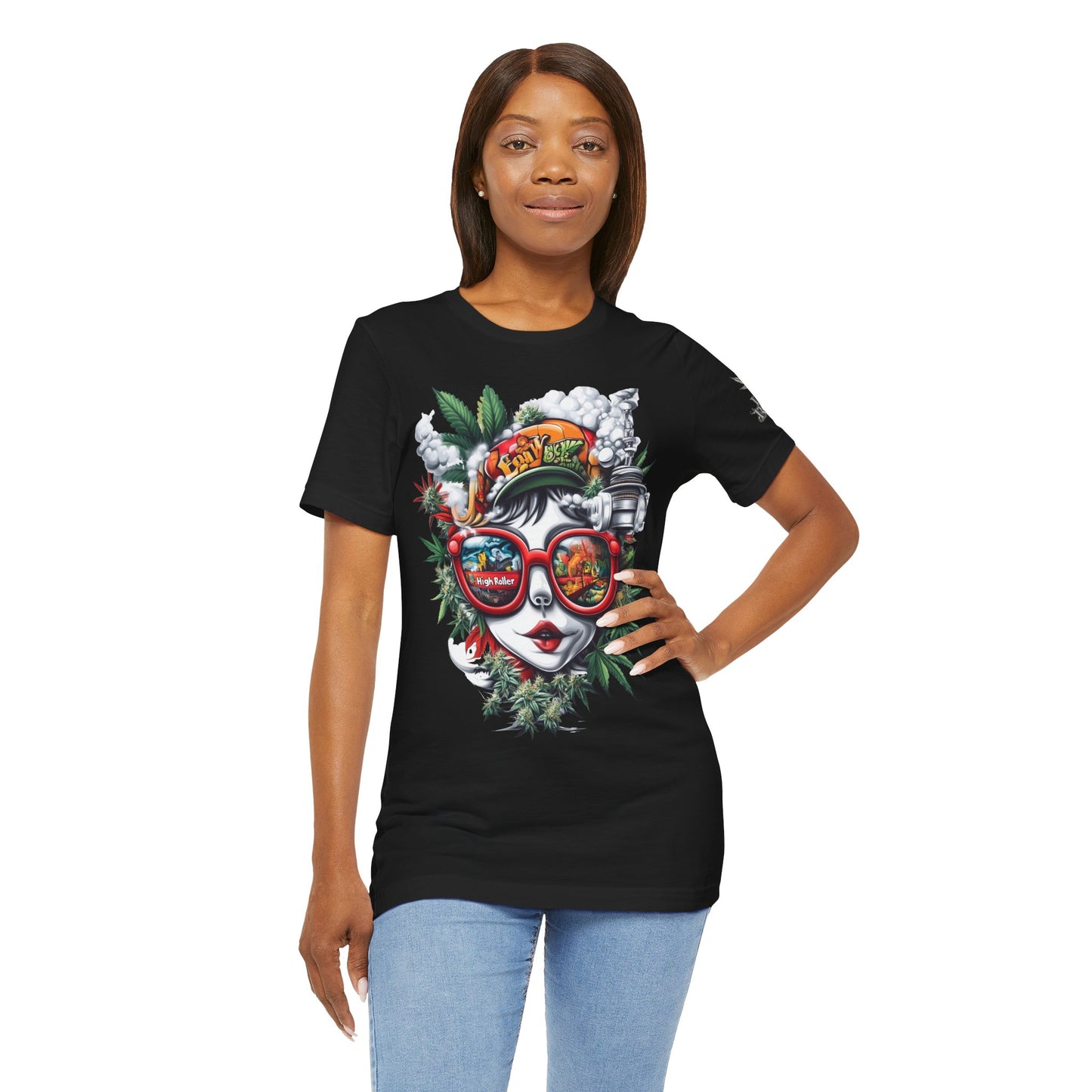 Vision Quest T-Shirt - Premium Airlume Cotton Cannabis Goddess Psychedelic Art Tee