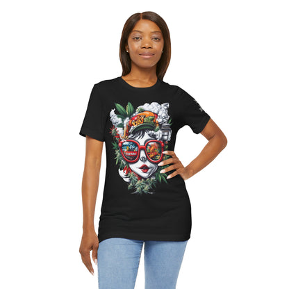 Vision Quest T-Shirt - Premium Airlume Cotton Cannabis Goddess Psychedelic Art Tee