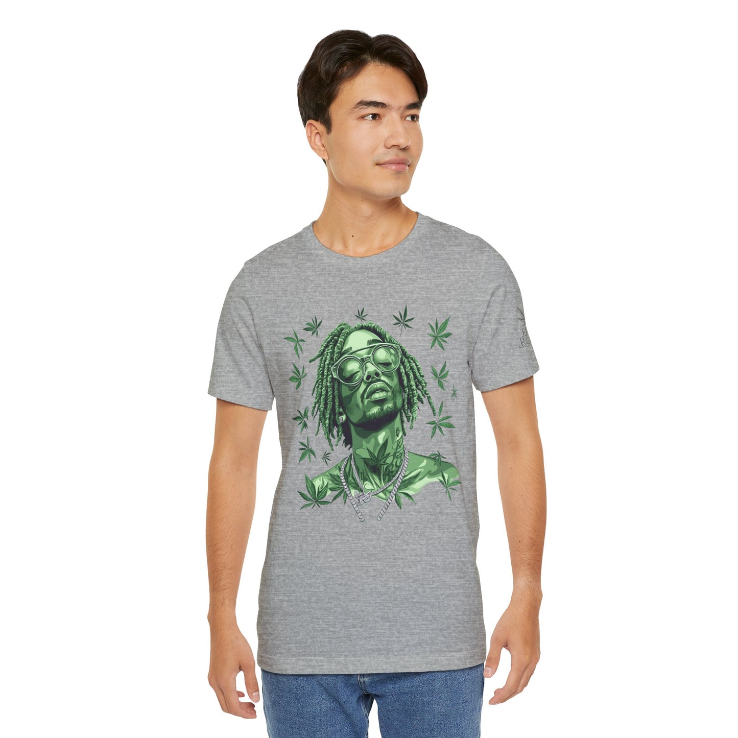 Elevated Vision Green Dream Tee - Premium Airlume Cotton Cannabis Culture Art