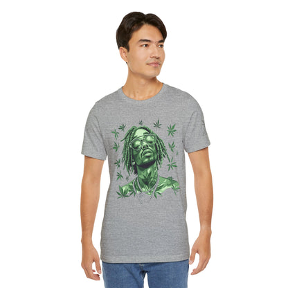 Elevated Vision Green Dream Tee - Premium Airlume Cotton Cannabis Culture Art