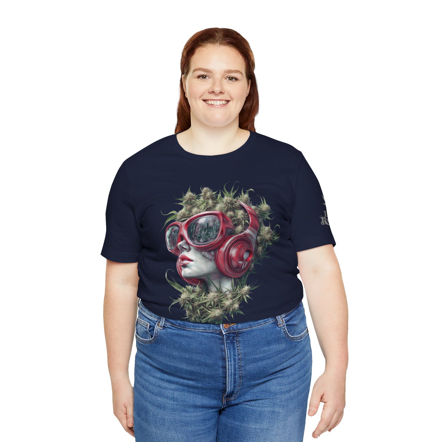 Vibes & Vision Tee - Premium Airlume Cotton Cannabis Culture Surreal Music Art