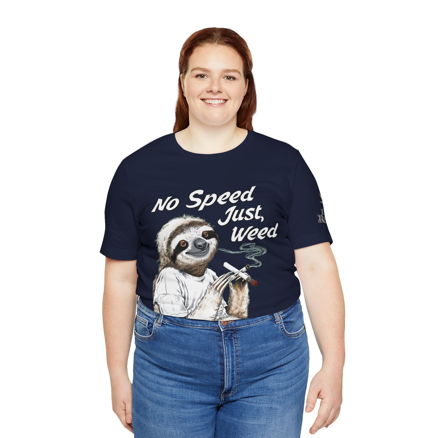 Slow Motion Tee - Premium Airlume Cotton Cannabis Culture Sloth Humor Art