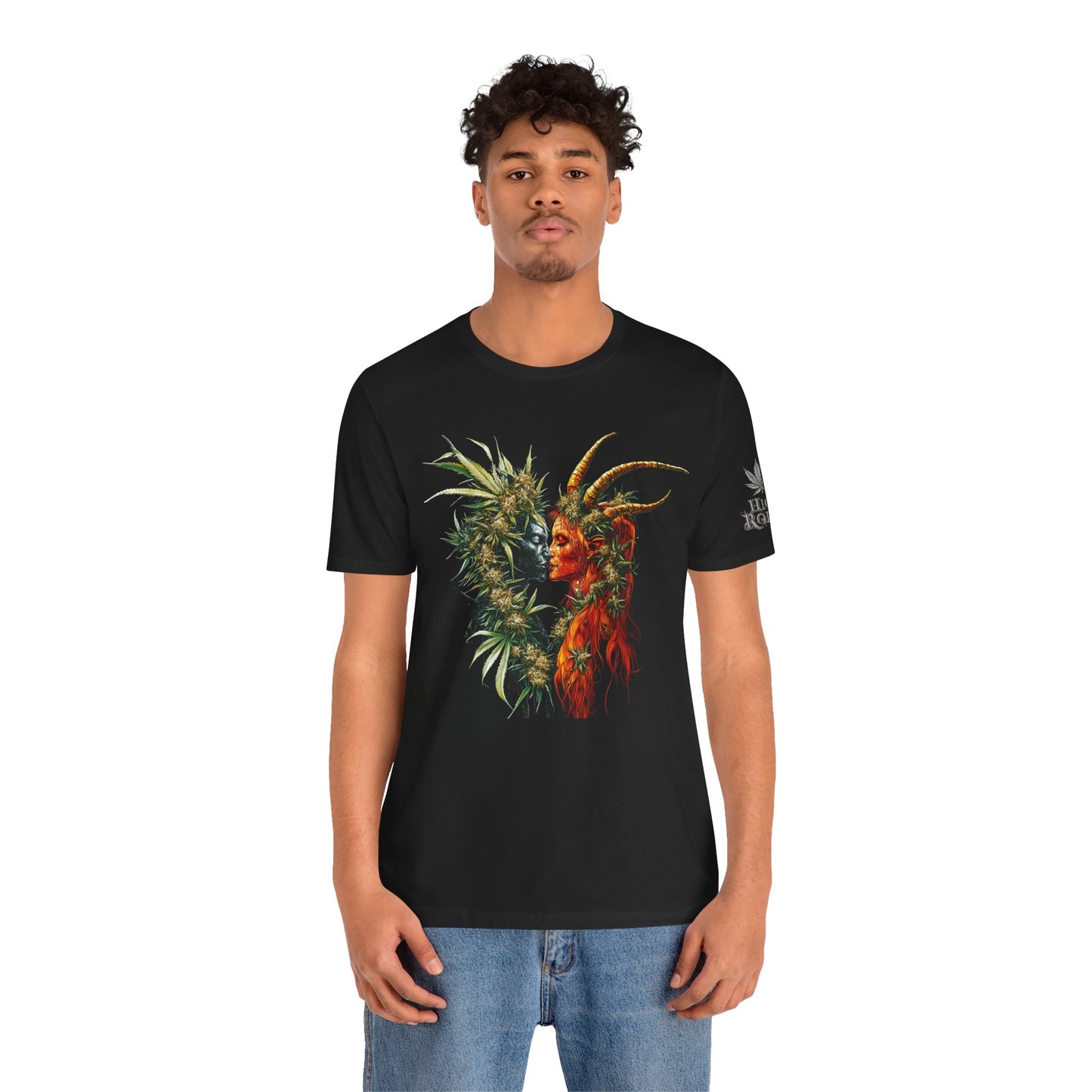 Sacred Union T-Shirt - Premium Airlume Cotton Cannabis Spirits Fantasy Art Tee