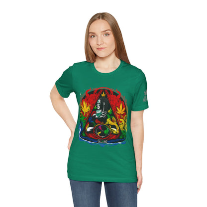 HIGH ROLLER Buddha Meditation Premium Cannabis Culture T-Shirt - Enlightenment Meets Electronic Music Luxury Streetwear