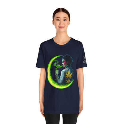 Cannabis Queen Commander T-Shirt - Premium Afrofuturistic 420 Lifestyle Apparel"