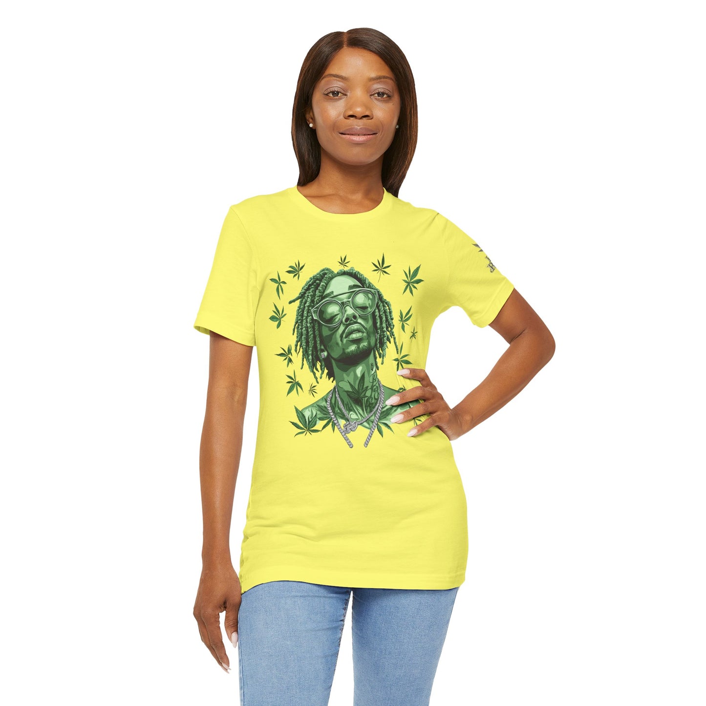 Elevated Vision Green Dream Tee - Premium Airlume Cotton Cannabis Culture Art