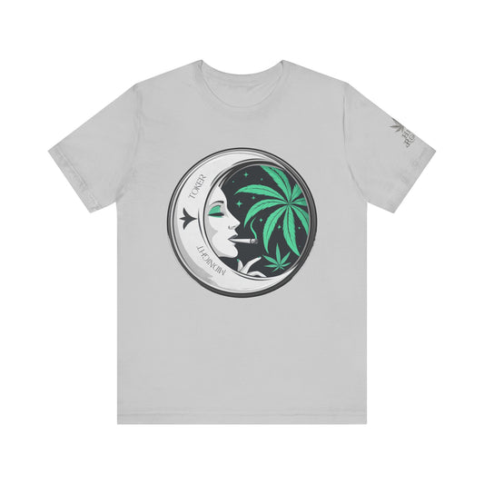 Toker Girl Coin Tee - Vintage Cannabis Portrait Art Design | High Roller