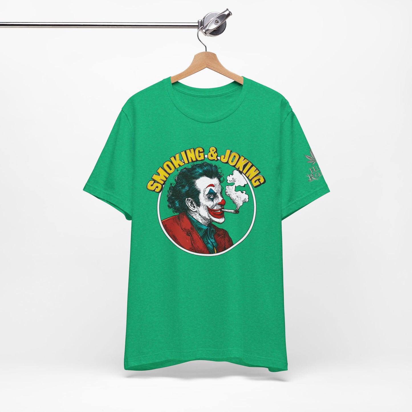 Smoking & Joking T-Shirt - Premium Airlume Cotton Cannabis Villain Pop Art Tee