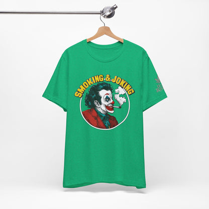 Smoking & Joking T-Shirt - Premium Airlume Cotton Cannabis Villain Pop Art Tee