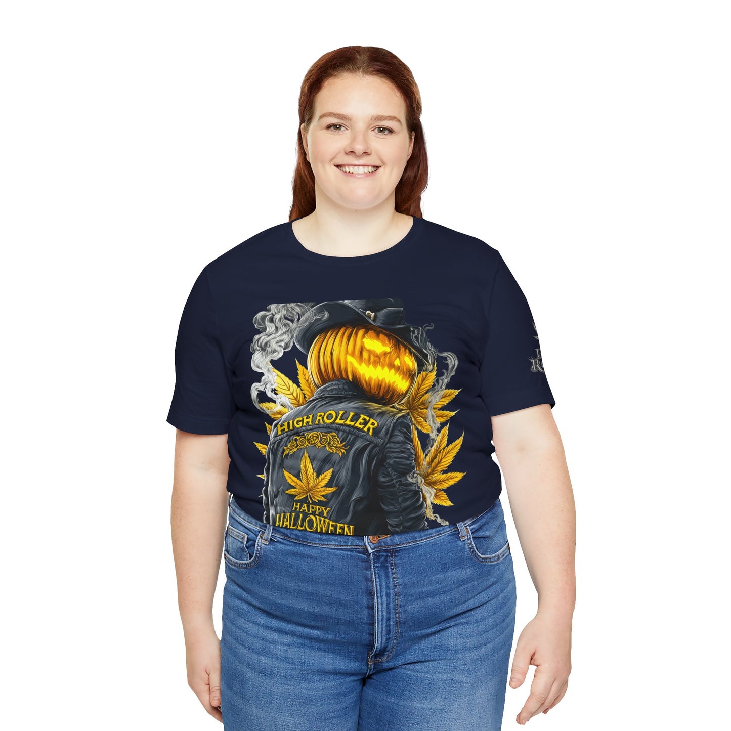 Halloween Witch Rider Cannabis T-Shirt - Premium Spooky 420 Biker Edition Apparel