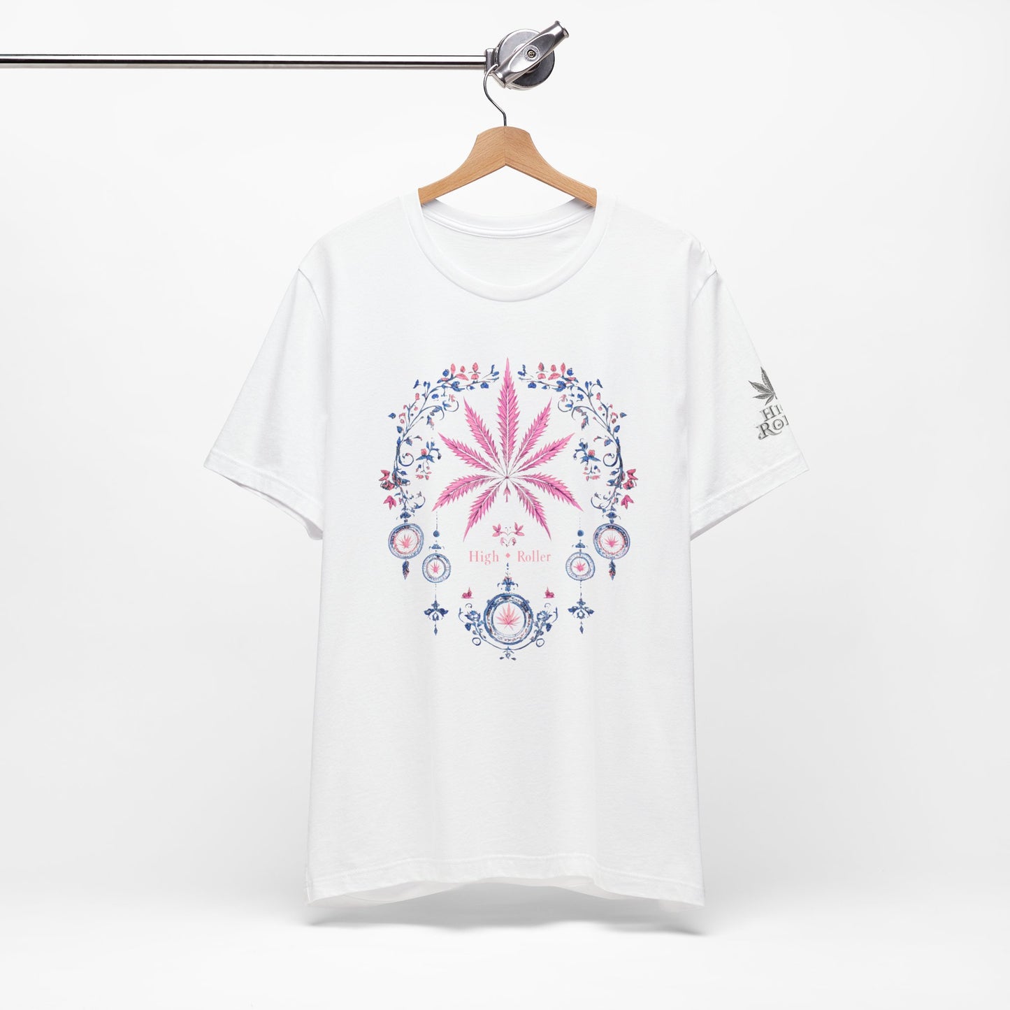 Bohemian Cannabis Mandala Tee - Floral Folk Art Design | High Roller