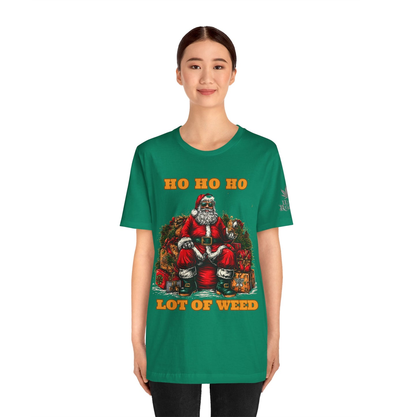 Ho Ho Ho Lot Of Weed Premium Cannabis Christmas T-Shirt