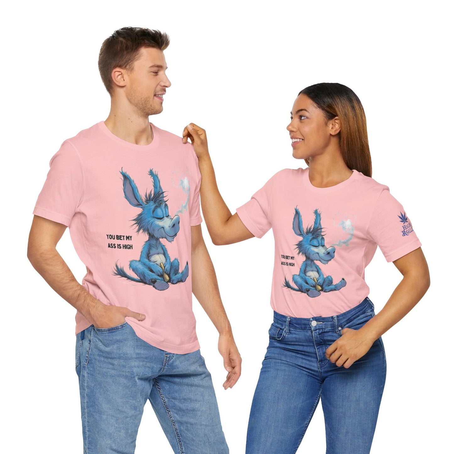 Blue Donkey Tee - Premium Airlume Cotton Cannabis Culture Humor Cartoon Art