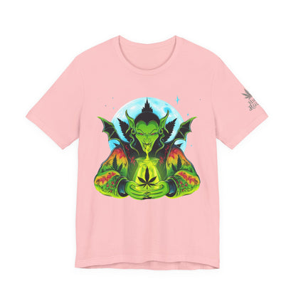 Mystic Dragon Guardian Cannabis Meditation T-Shirt - Premium Psychedelic 420 Apparel