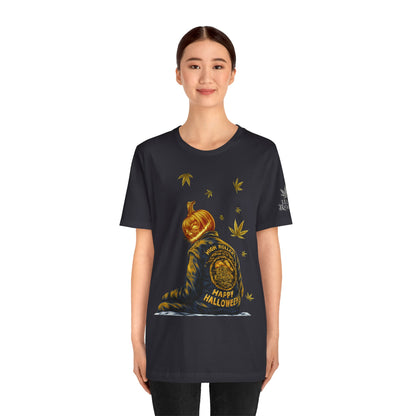 Pumpkin Head HIGH ROLLER Halloween T-Shirt - Premium Cannabis Culture Apparel
