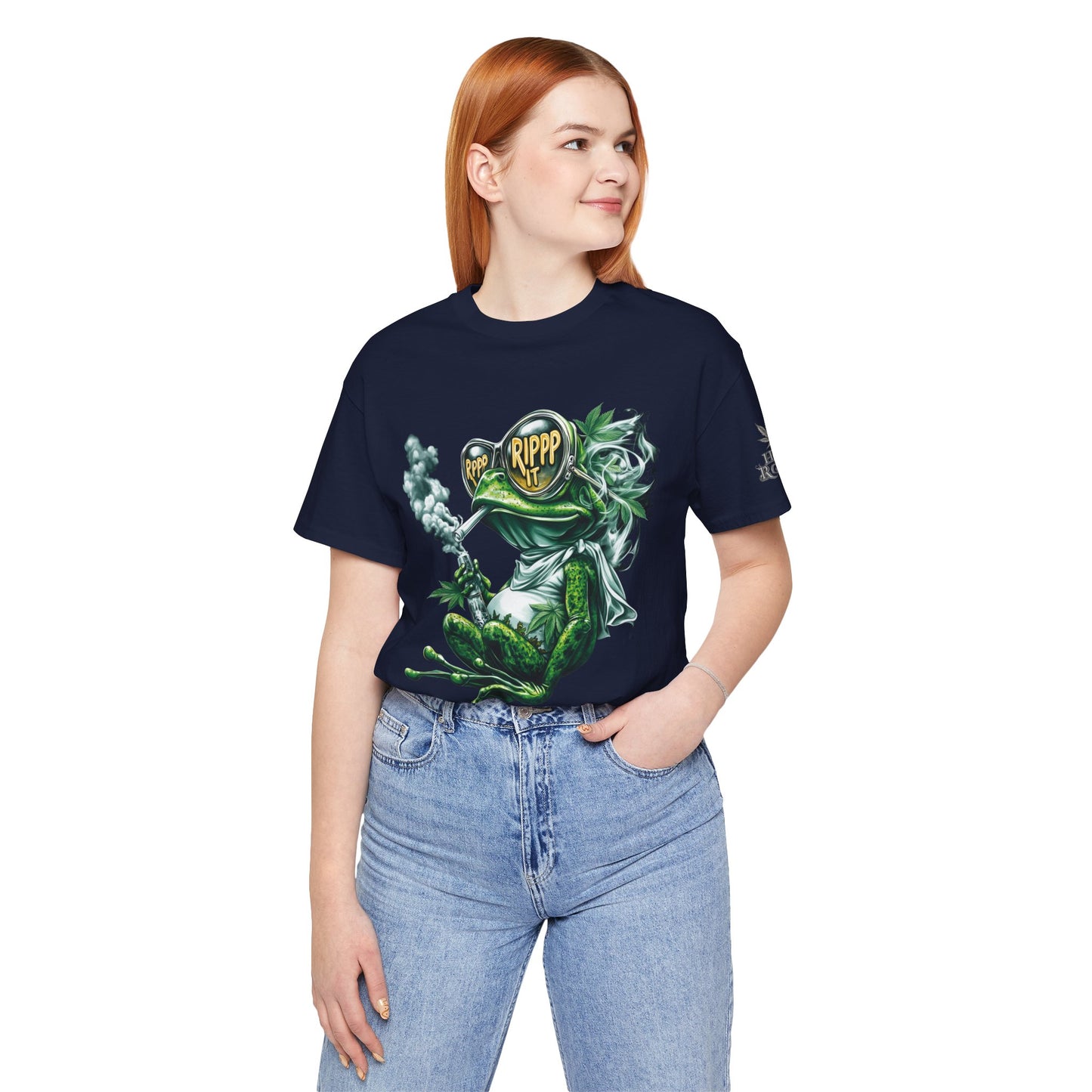 RIPPP IT Cosmic Frog Tee - Premium Airlume Cotton Cannabis Culture Streetwear