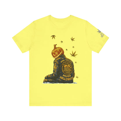 Pumpkin Head HIGH ROLLER Halloween T-Shirt - Premium Cannabis Culture Apparel