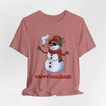 Happy Holidaze Premium Cannabis Christmas T-Shirt