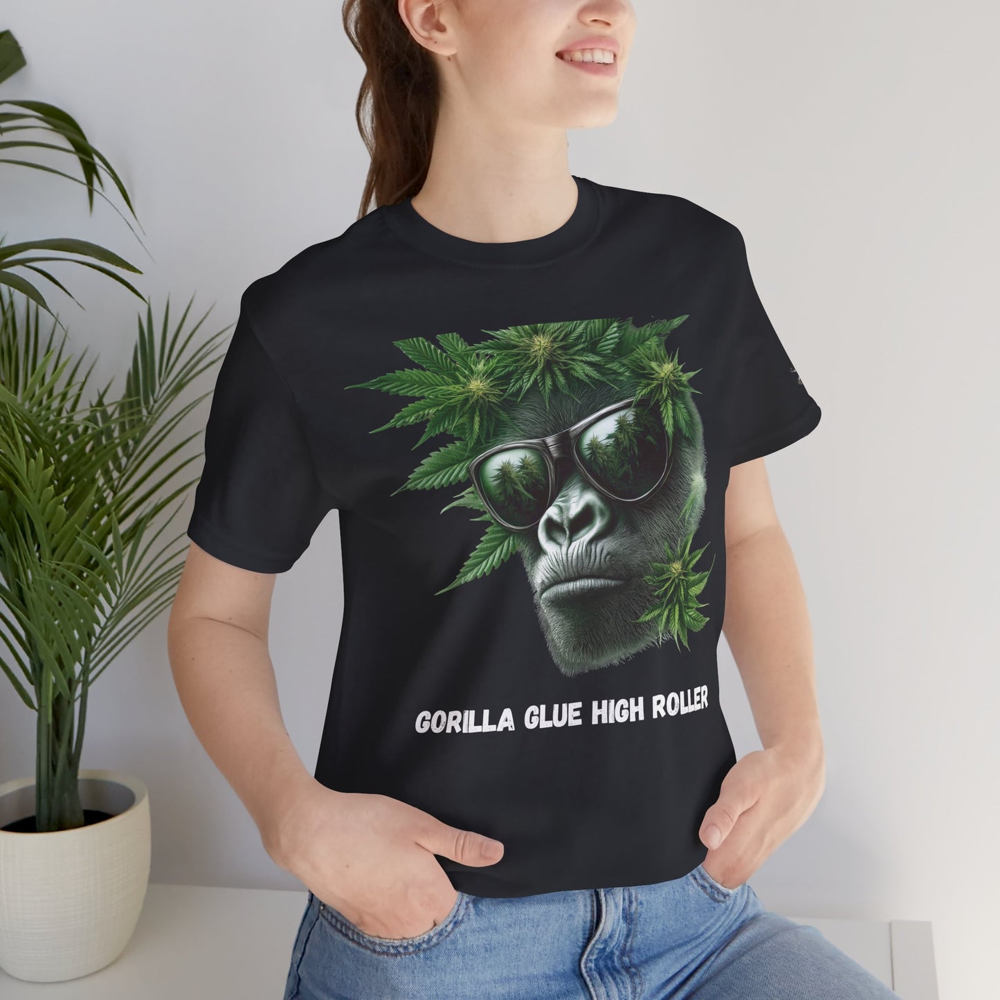 Gorilla Glue Elite Tee - Premium Airlume Cotton Cannabis Strain Culture Black Shirt