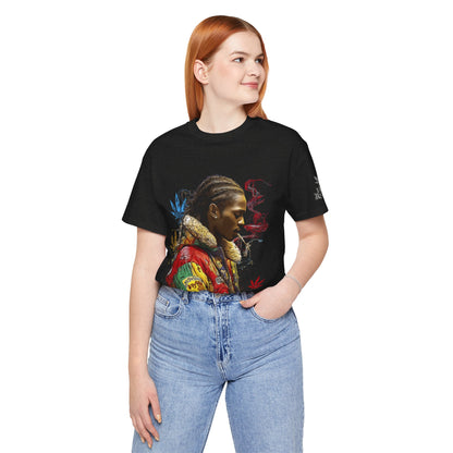 High Roller Profile Smoke Art Cannabis T-Shirt - Premium 420 Hip-Hop Portrait Street Culture Elevated Lifestyle Apparel