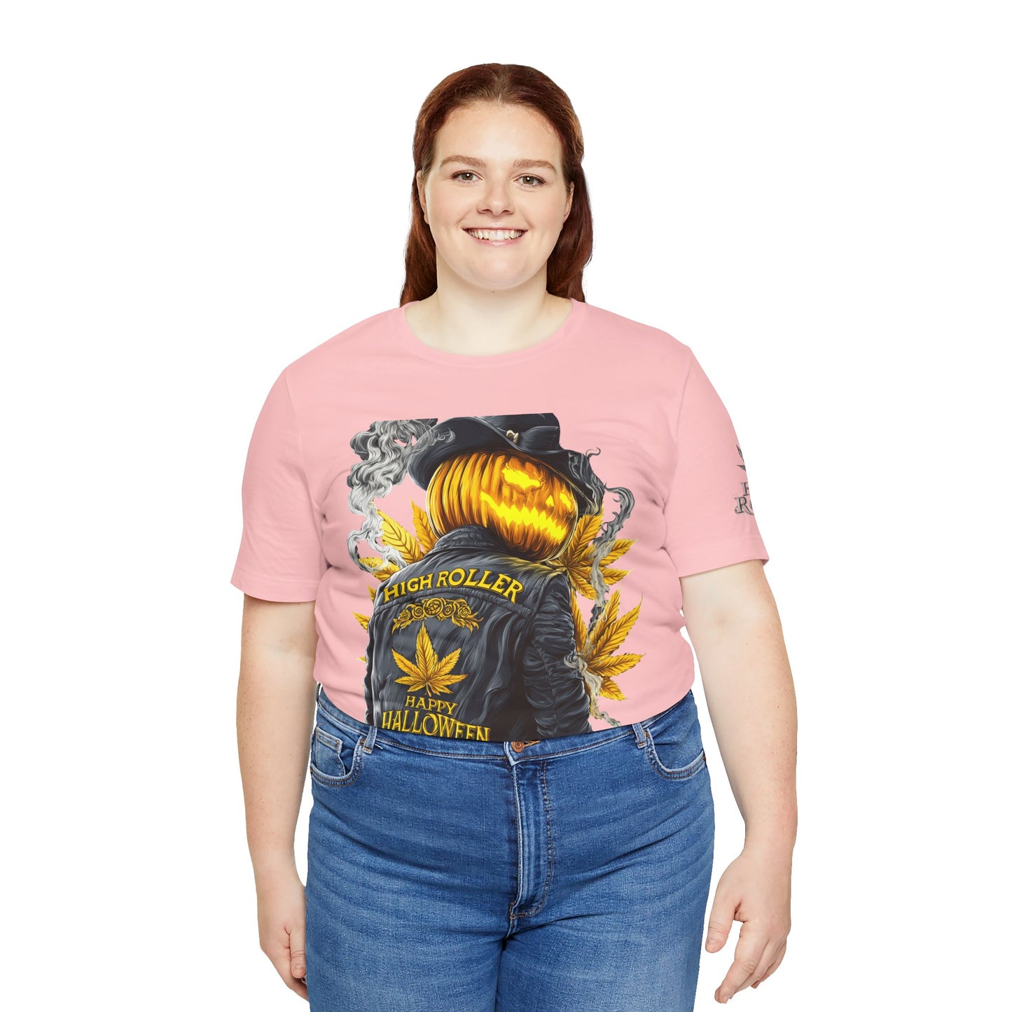 Halloween Witch Rider Cannabis T-Shirt - Premium Spooky 420 Biker Edition Apparel