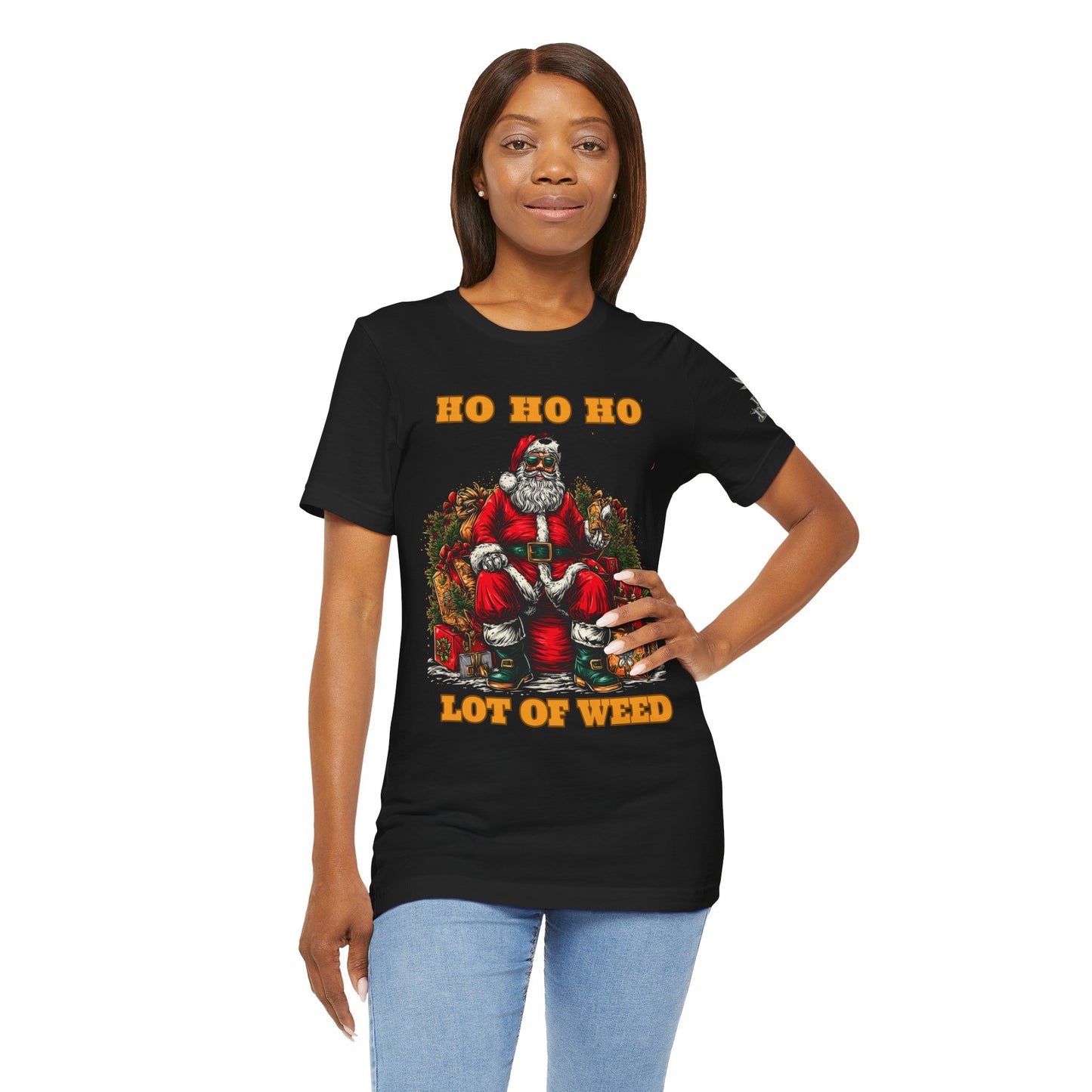 Ho Ho Ho Lot Of Weed Premium Cannabis Christmas T-Shirt