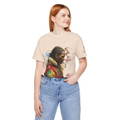 High Roller Profile Smoke Art Cannabis T-Shirt - Premium 420 Hip-Hop Portrait Street Culture Elevated Lifestyle Apparel