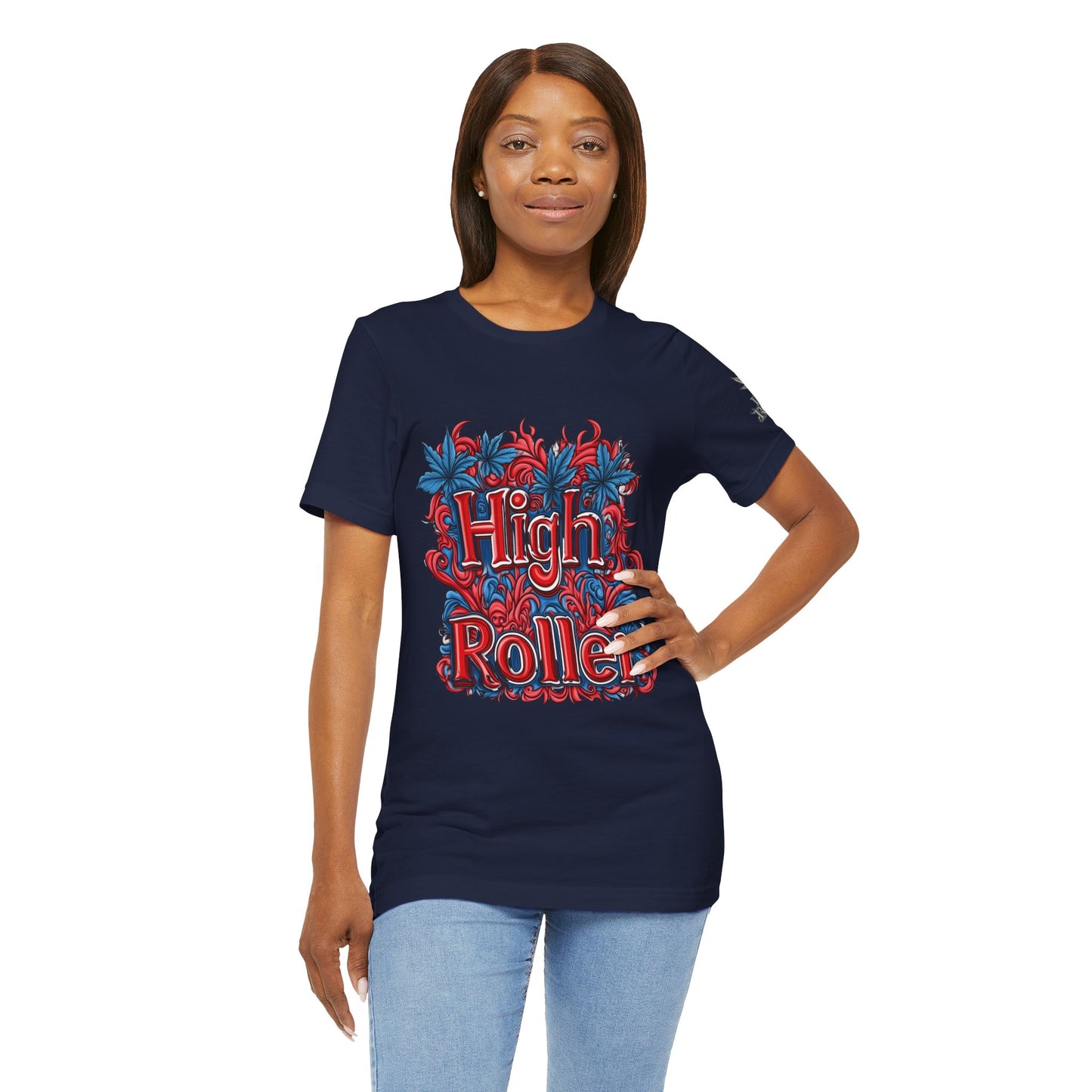 High Roller Patriotic Tee - Premium Airlume Cotton Cannabis Culture Americana Art