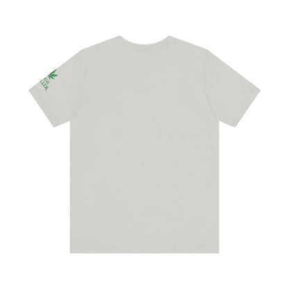 Cannabis Crest Wreath Tee - Botanical Elegance Art Design | High Roller