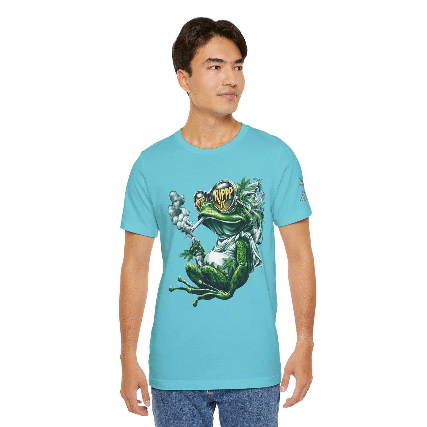 RIPPP IT Cosmic Frog Tee - Premium Airlume Cotton Cannabis Culture Streetwear