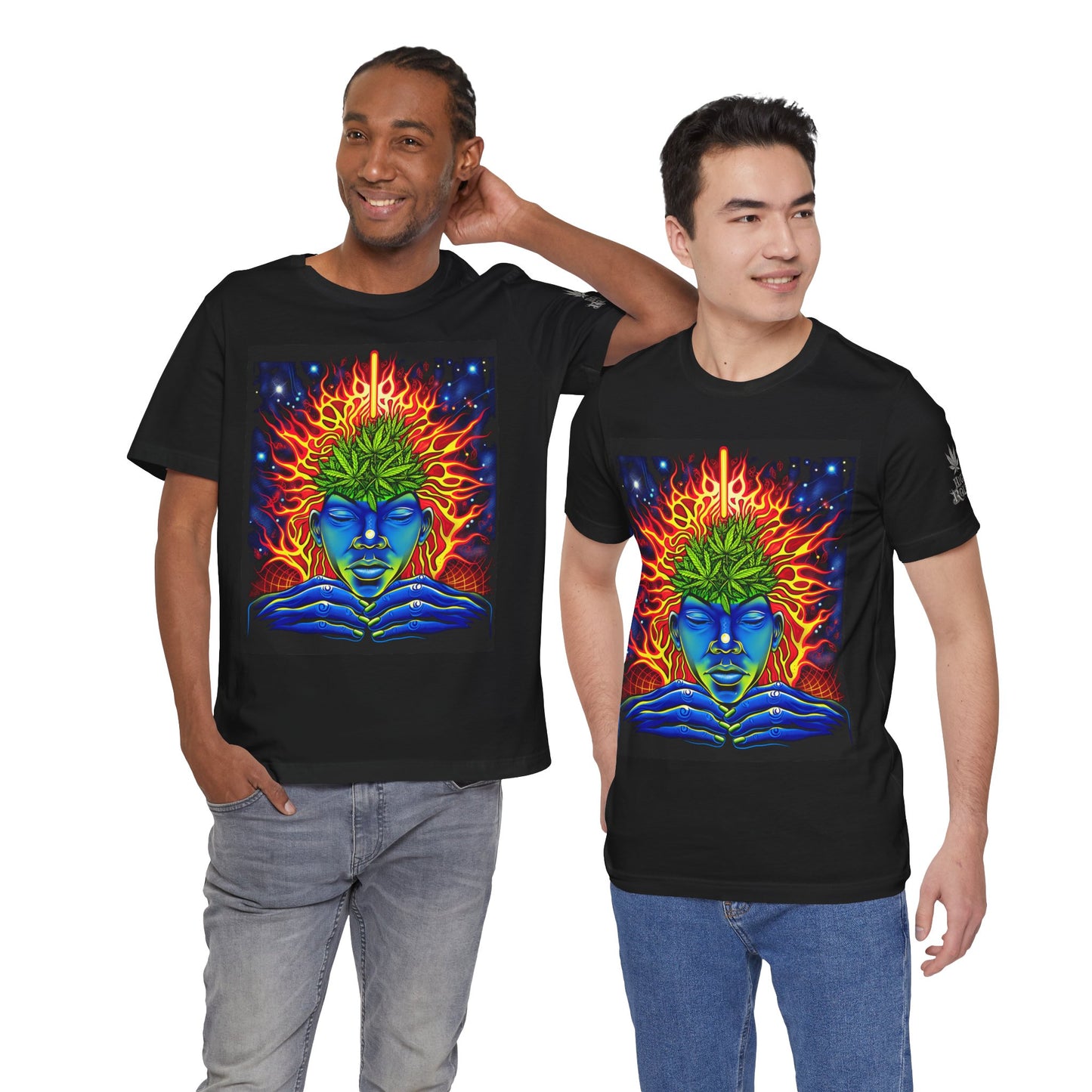 High Roller Third Eye Awakening Cannabis T-Shirt - Premium 420 Psychedelic Meditation Consciousness Expansion Spiritual Enlightenment Apparel