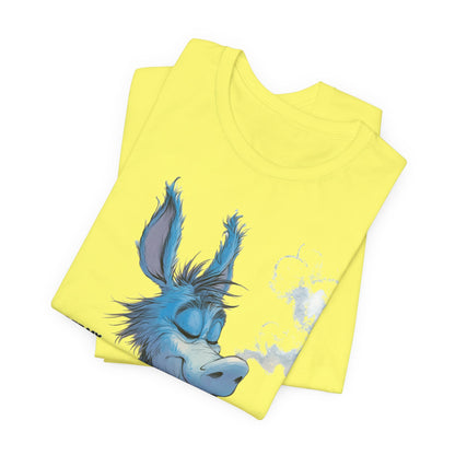 Blue Donkey Tee - Premium Airlume Cotton Cannabis Culture Humor Cartoon Art