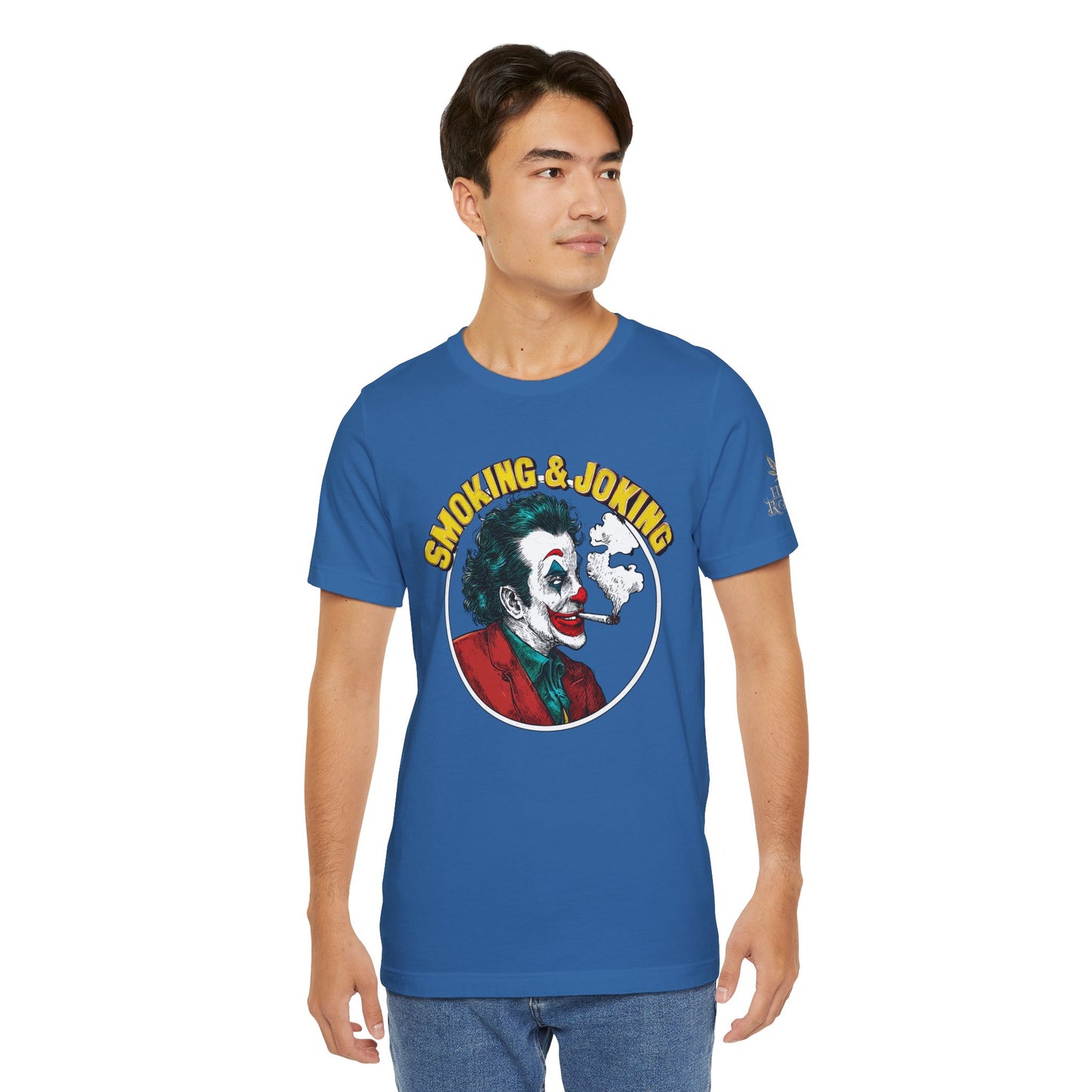 Smoking & Joking T-Shirt - Premium Airlume Cotton Cannabis Villain Pop Art Tee