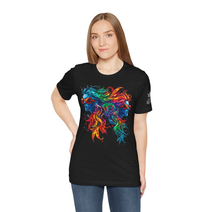 Spectrum Sisters T-Shirt - Premium Airlume Cotton Cannabis Rainbow Psychedelic Art Tee