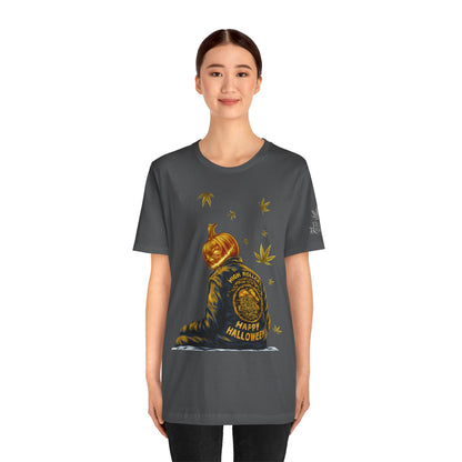 Pumpkin Head HIGH ROLLER Halloween T-Shirt - Premium Cannabis Culture Apparel