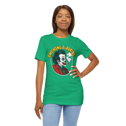 Smoking & Joking T-Shirt - Premium Airlume Cotton Cannabis Villain Pop Art Tee