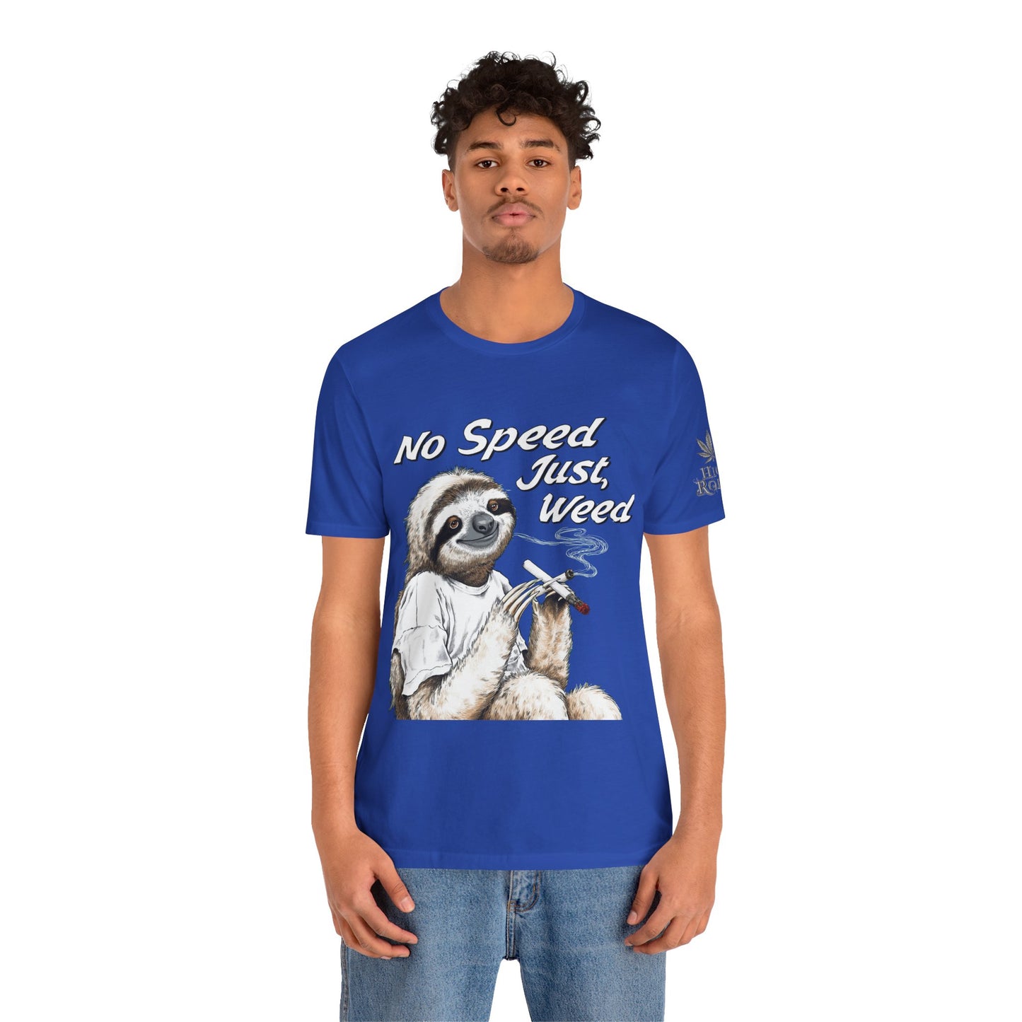 Slow Motion Tee - Premium Airlume Cotton Cannabis Culture Sloth Humor Art