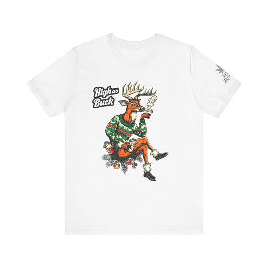 HIGH AS BUCK CHRISTMAS™ | PREMIUM HOLIDAY CANNABIS TEE