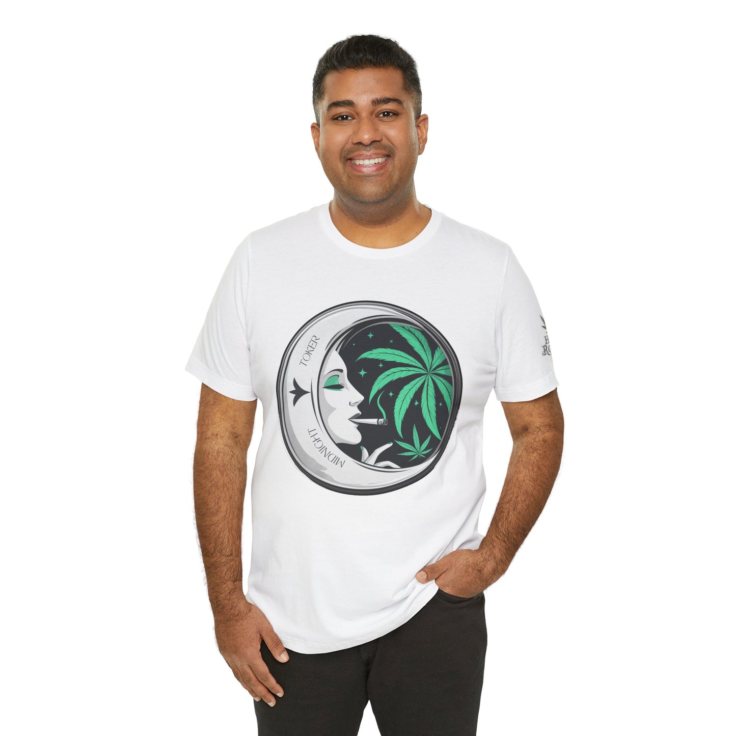 Toker Girl Coin Tee - Vintage Cannabis Portrait Art Design | High Roller