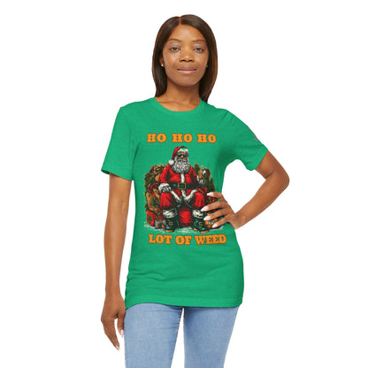 Ho Ho Ho Lot Of Weed Premium Cannabis Christmas T-Shirt