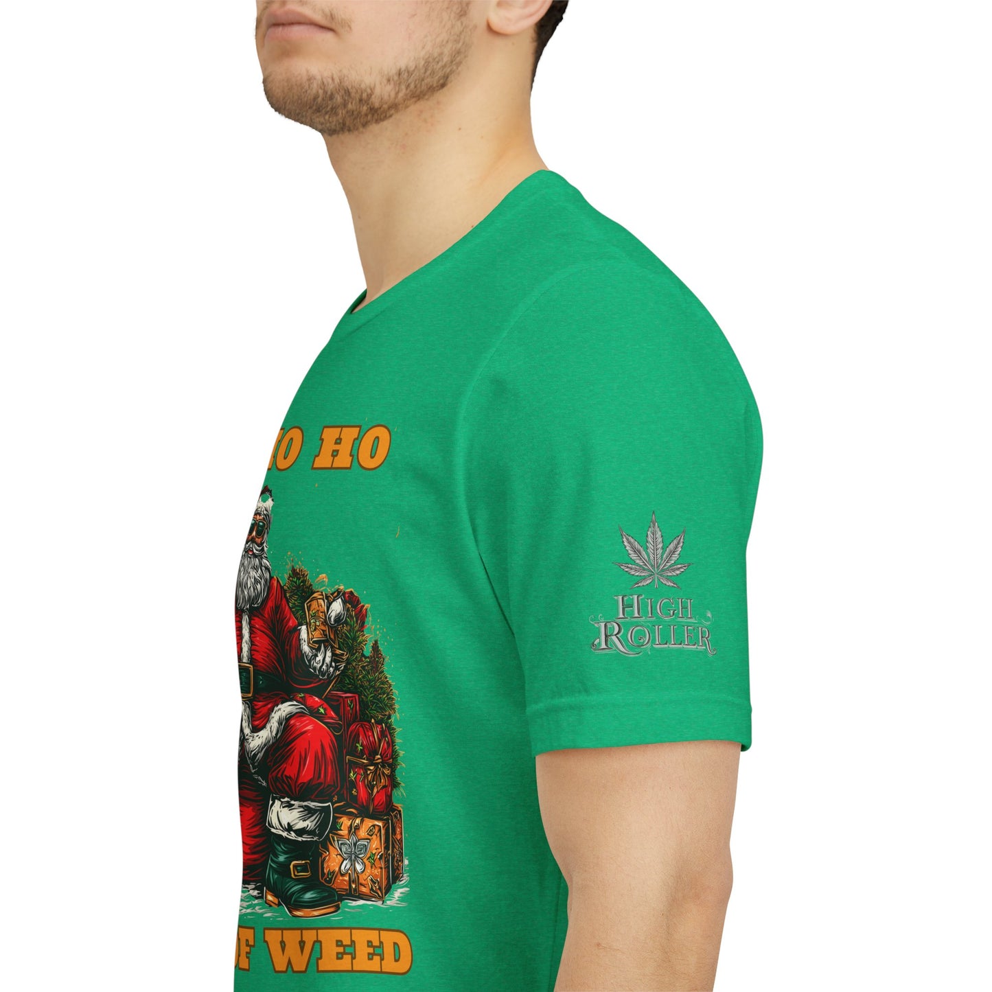 Ho Ho Ho Lot Of Weed Premium Cannabis Christmas T-Shirt