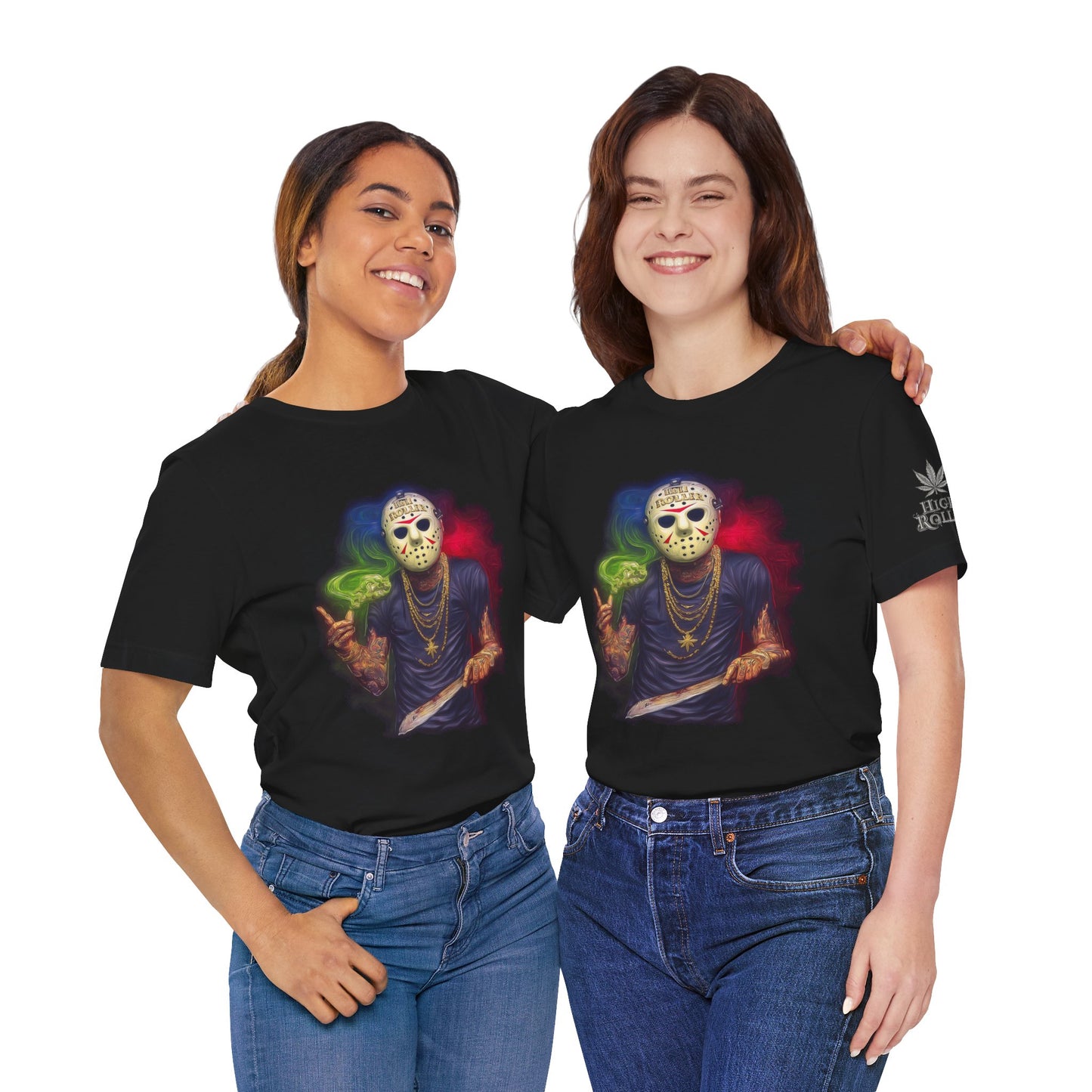 Crystal Lake Kush Jason Cannabis T-Shirt - Premium Horror 420 Black Edition Apparel"