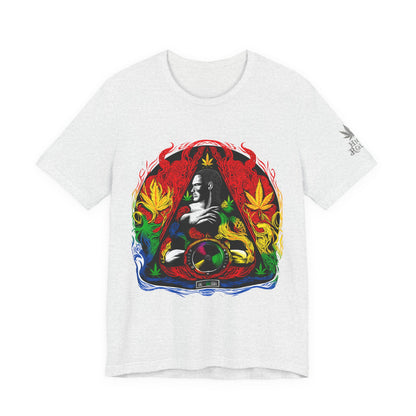 HIGH ROLLER Buddha Meditation Premium Cannabis Culture T-Shirt - Enlightenment Meets Electronic Music Luxury Streetwear