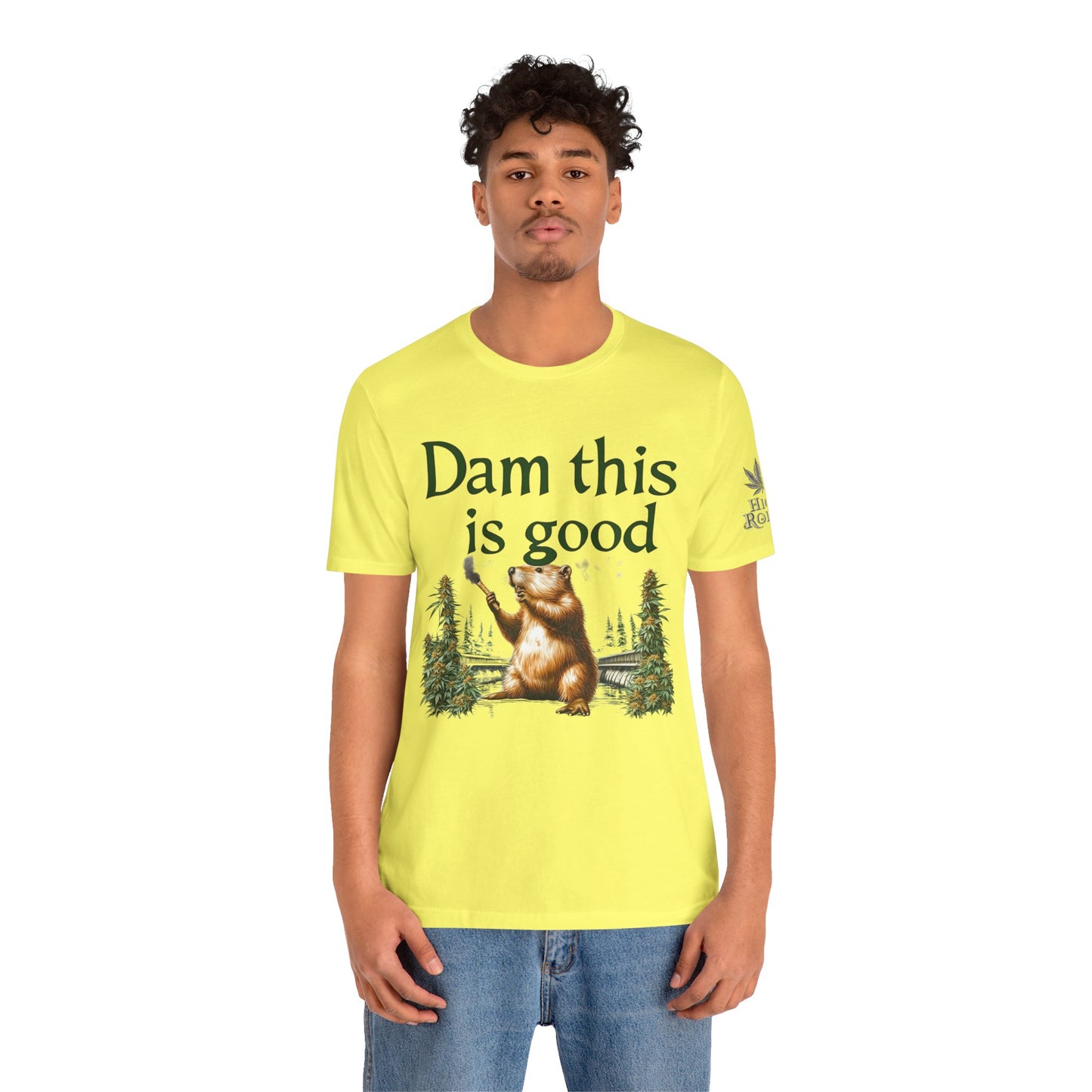 Dam Good Tee - Premium Airlume Cotton Cannabis Culture Beaver Wildlife Humor