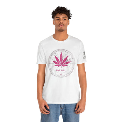 True North Tee - Premium Airlume Cotton Cannabis Culture Compass Navigation Art