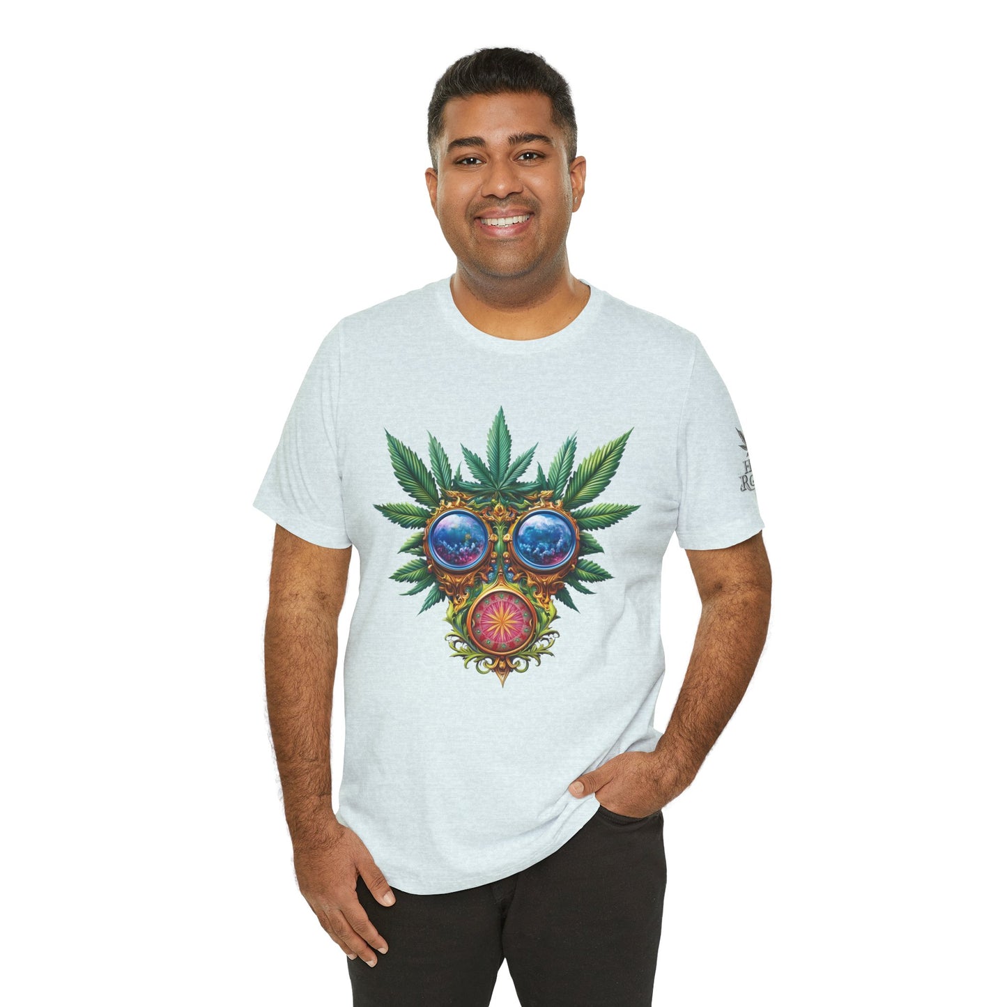 Third Eye Vision T-Shirt - Premium Airlume Cotton Cannabis Kaleidoscope Art Tee