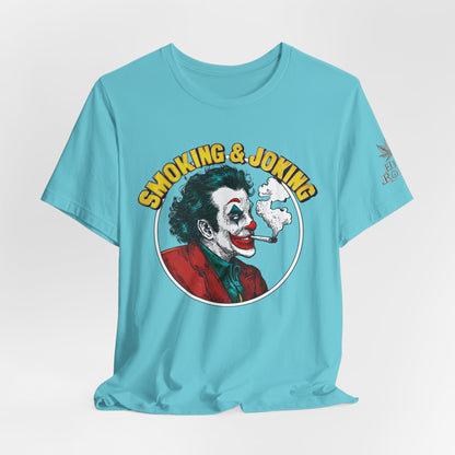 Smoking & Joking T-Shirt - Premium Airlume Cotton Cannabis Villain Pop Art Tee