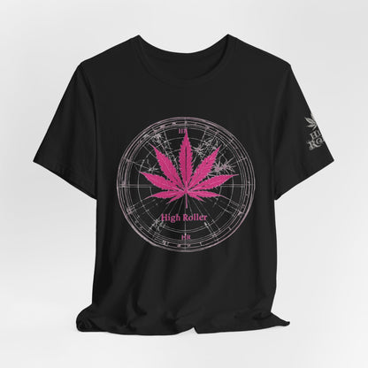Cannabis Compass Tee - Navigation Leaf Art Design | High Roller