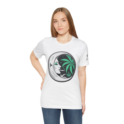 Toker Girl Coin Tee - Vintage Cannabis Portrait Art Design | High Roller