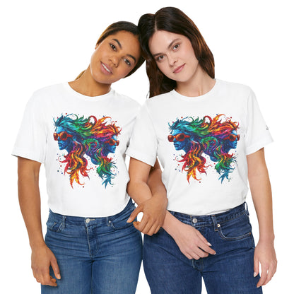 Spectrum Sisters T-Shirt - Premium Airlume Cotton Cannabis Rainbow Psychedelic Art Tee